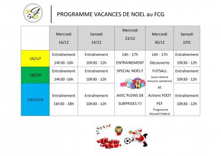 photo 922 article Vacances NOEL au FCG
